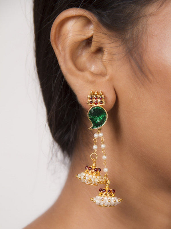 Maanga Motifs With Jhumkas