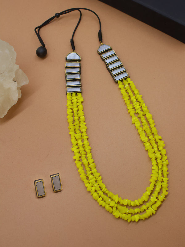 Rectangular Design Hand Painted Terracotta Jewellery Set