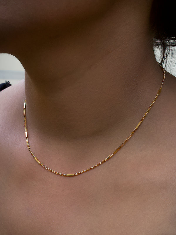 Avismaya Gold Plated Geometric Design Necklace Chain