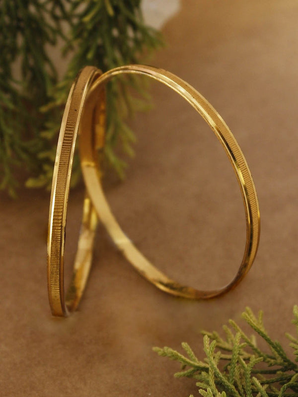 Gold Colour Plain Bangles For Daily Wear