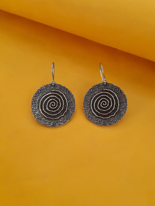 Spiral Design German Silver Earring