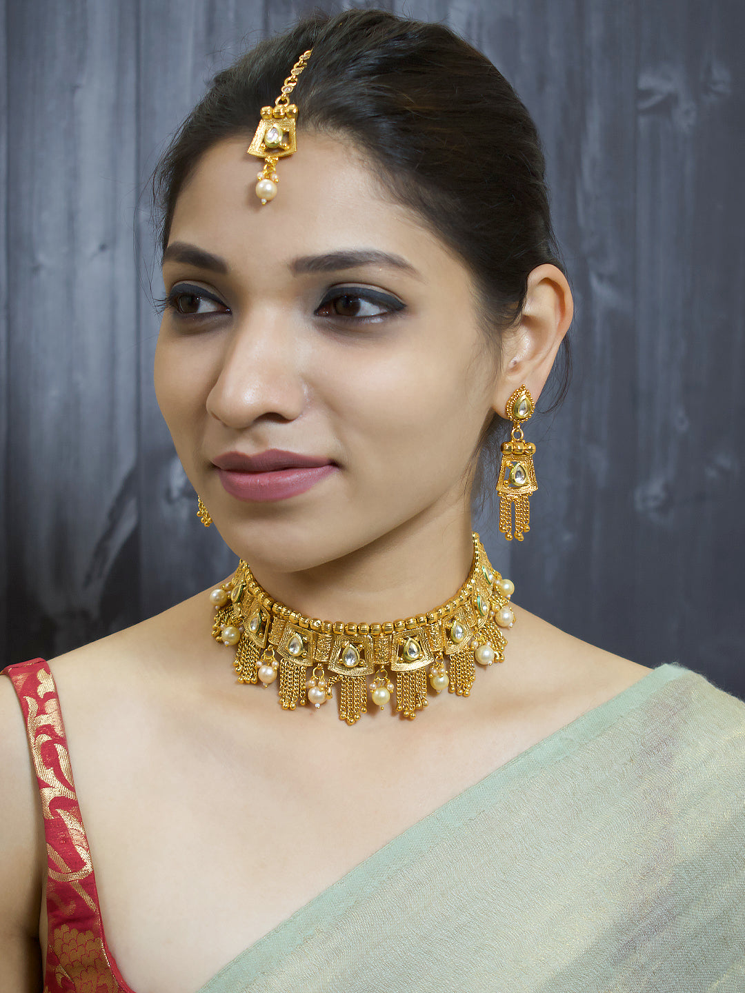 Tear Drop Design Copper Jewelry Set