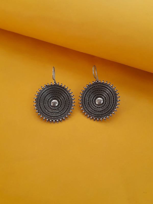 Circular Design German Silver Earring