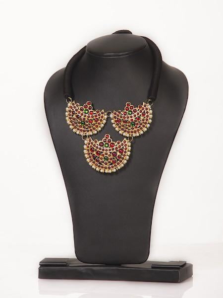 Half Moon Pathakams Layered Neckpiece