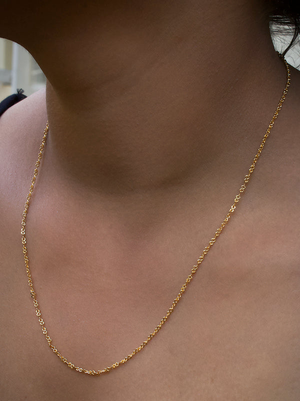 Avismaya Gold Plated Geometric Design Necklace Chain