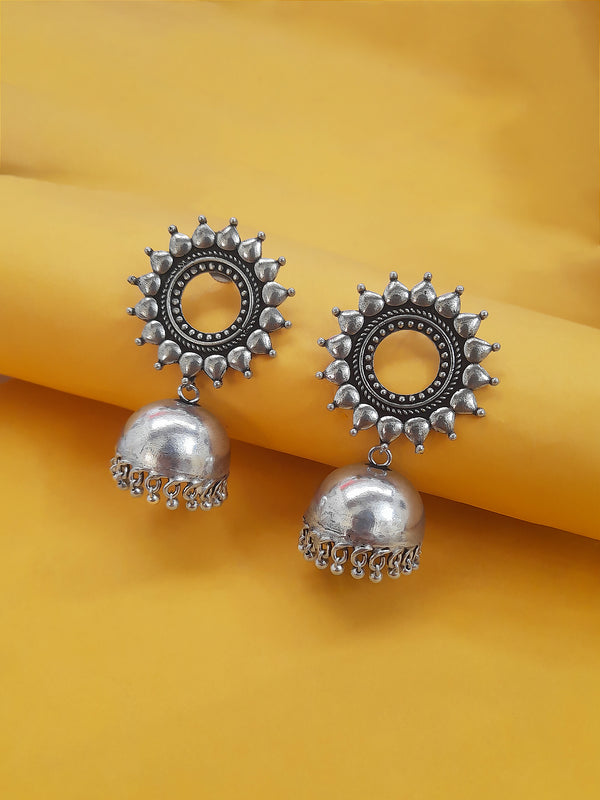 Sun Design German Silver Earring