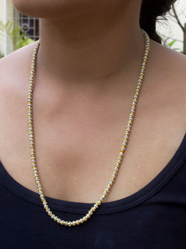 Avismaya Gold Plated Geometric Design Long Necklace