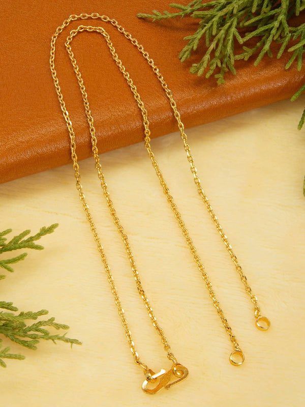 Avismaya Gold Plated Geometric Design Necklace Chain