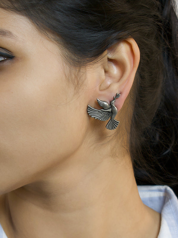 Bird Design German Silver Earring