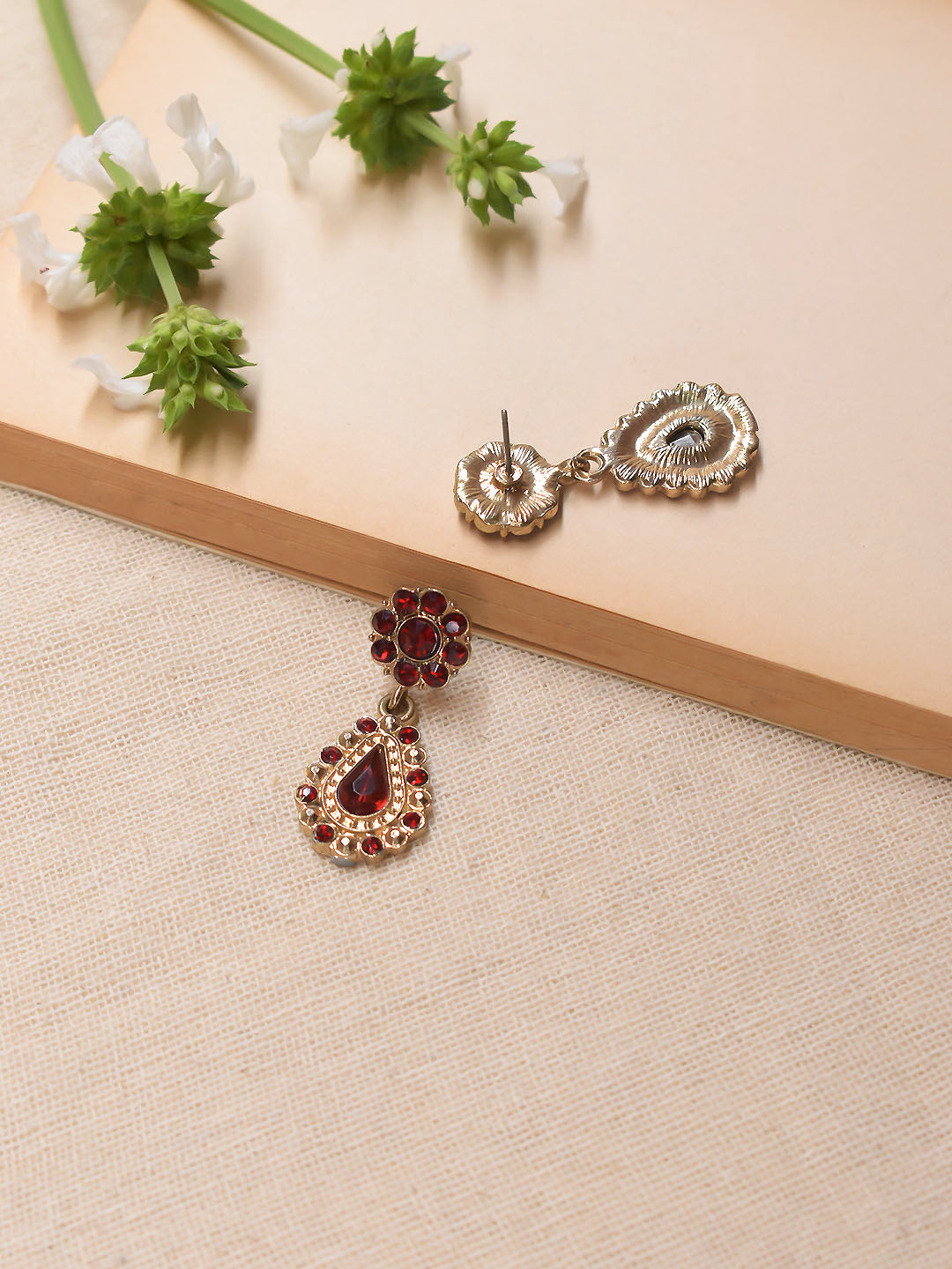 Tear Drop Design  Brass Earring