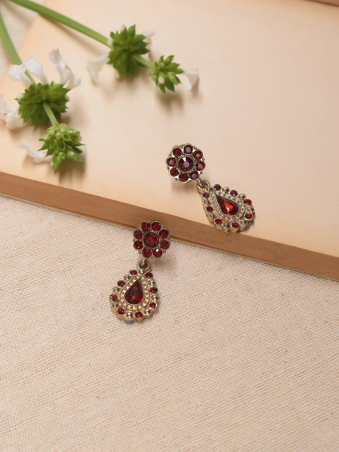 Tear Drop Design  Brass Earring