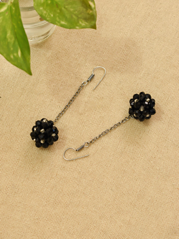 Geometrical Design Glass Bead Earring