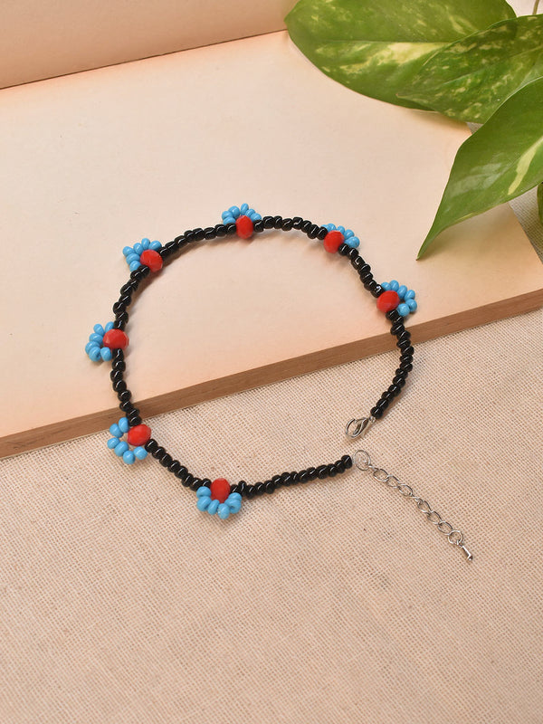 Circular Design Glass Bead Anklet