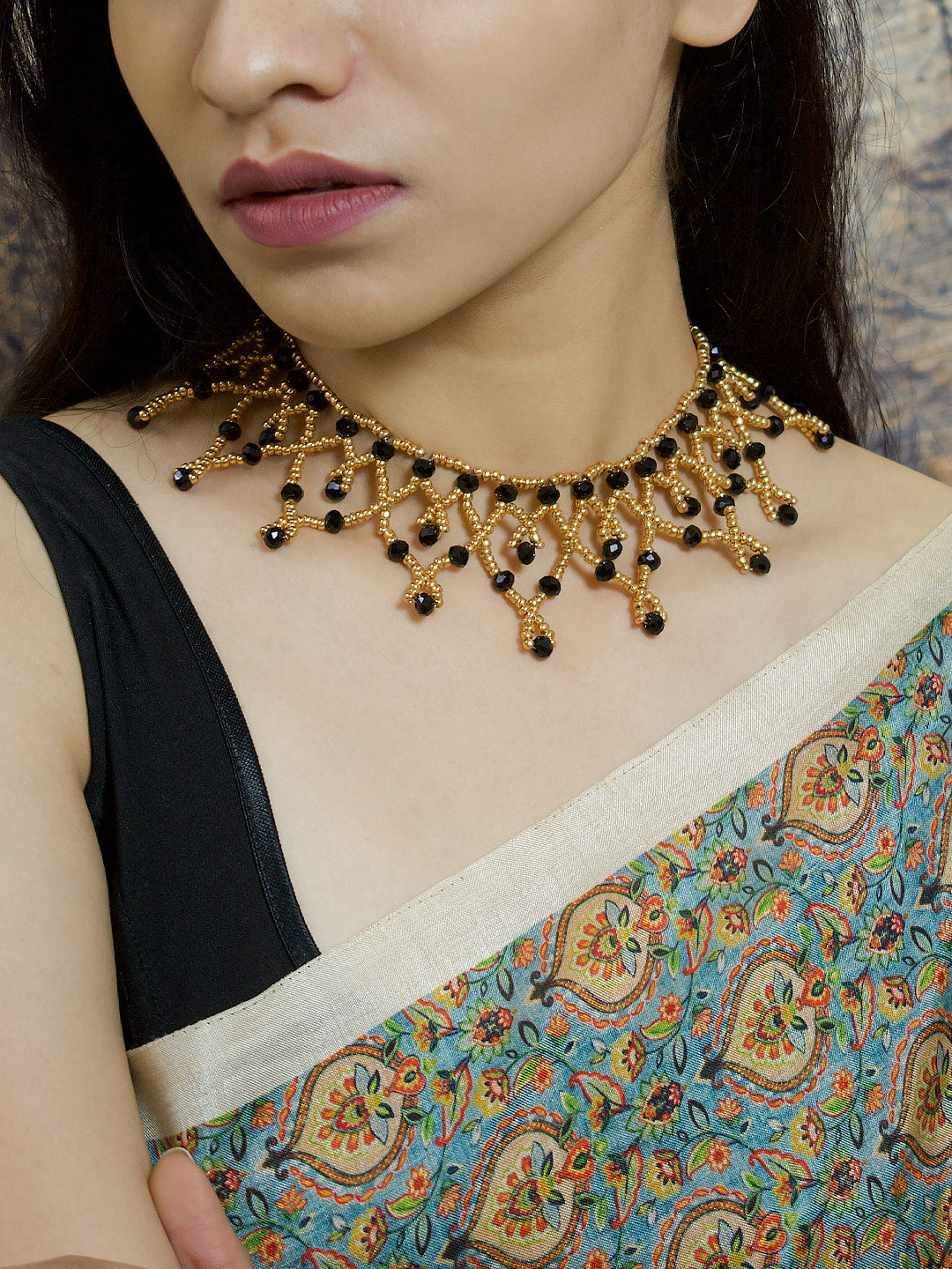 Heart Design Glass Bead Jewelry Set