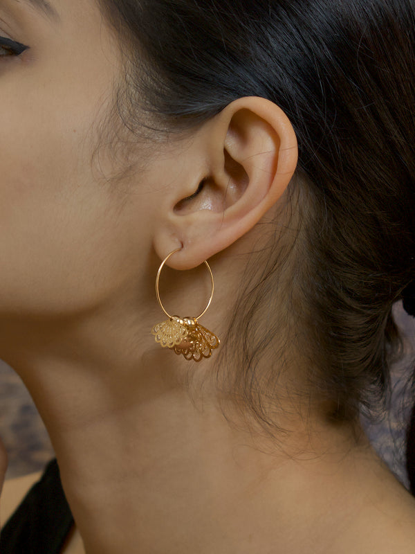 Butterfly Design Brass Earring