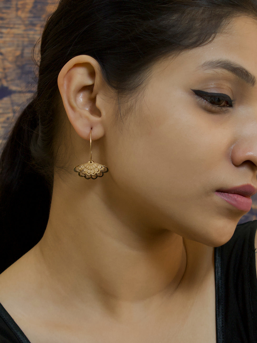 Butterfly Design Brass Earring