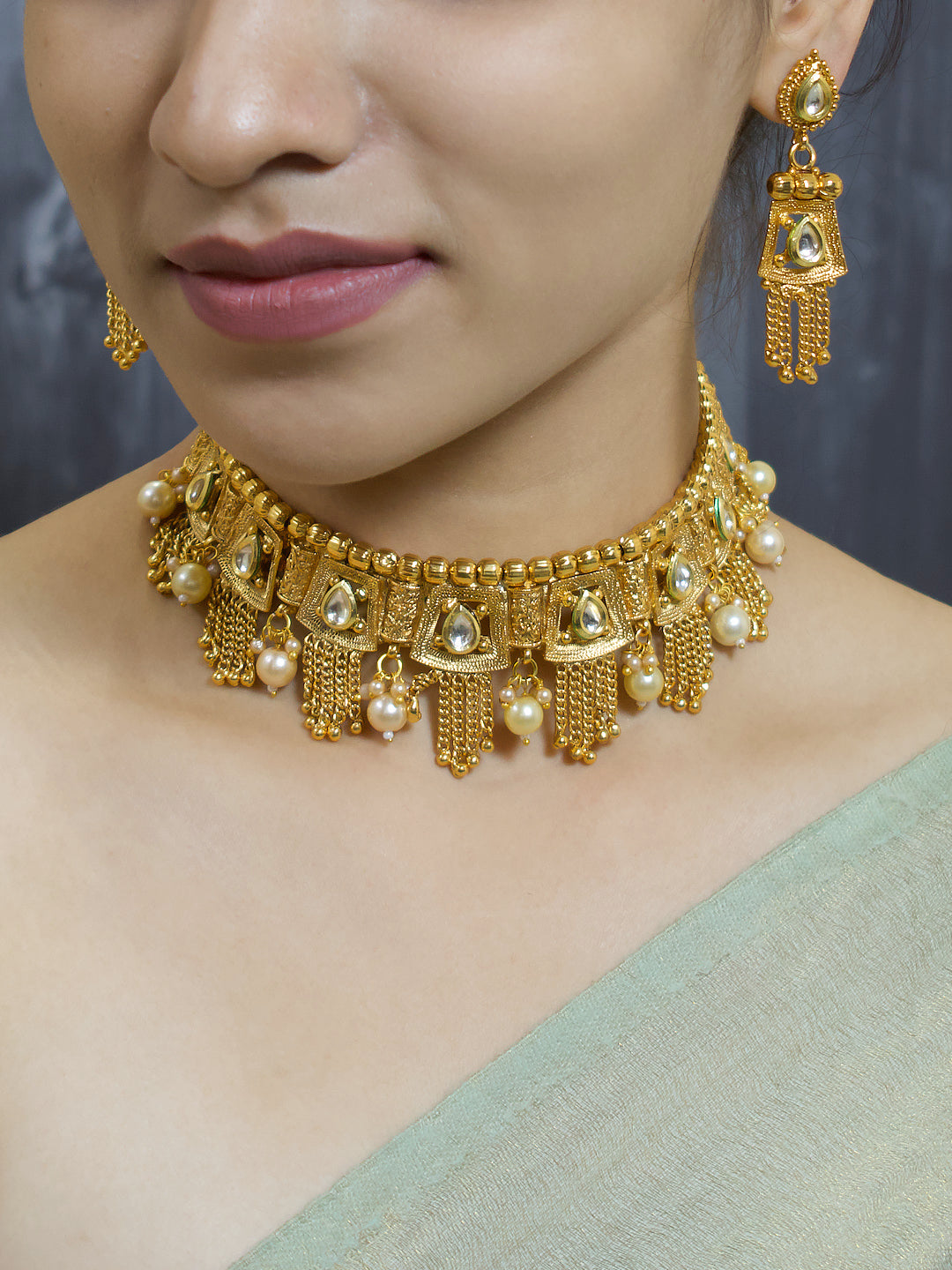 Tear Drop Design Copper Jewelry Set