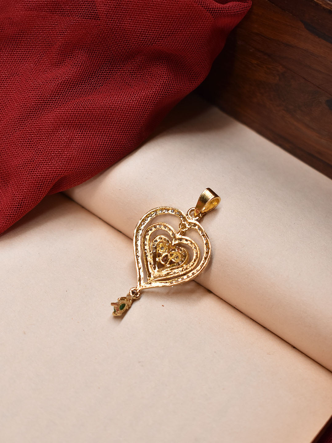 Heart Design Brass Jewelry Set