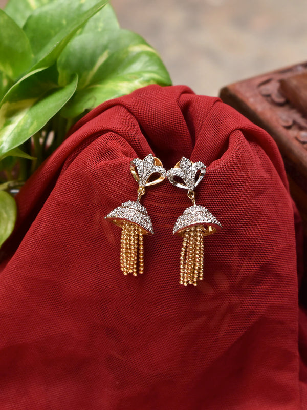 Leaf Design Brass Earring