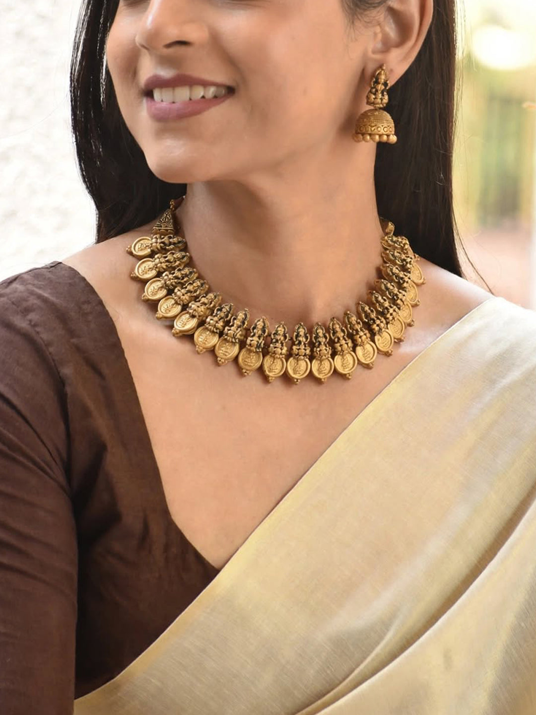 Lakshmi Design Hand Painted Terracotta Jewellery Set