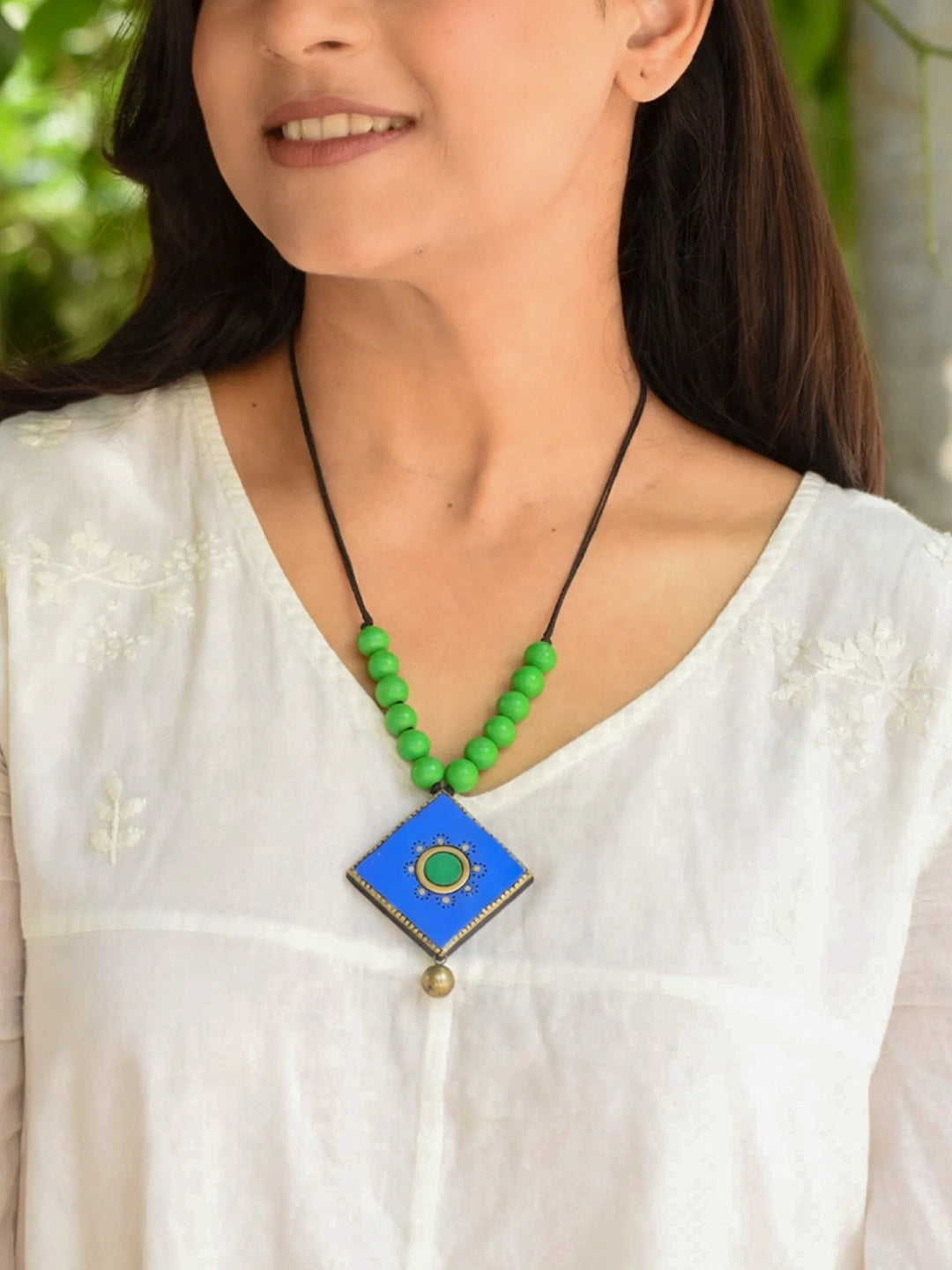 Rectangular Design Terracotta Necklace