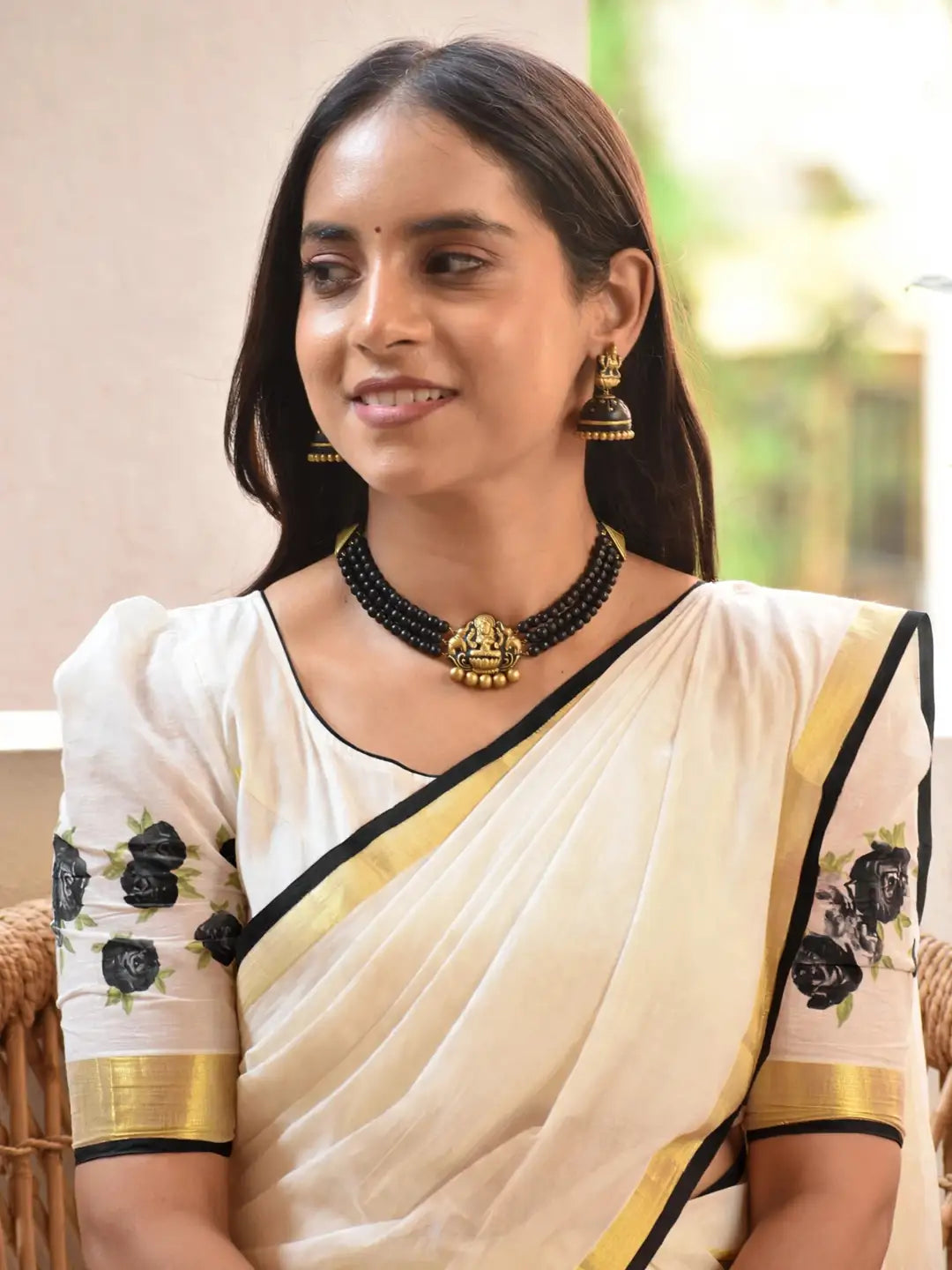 Lakshmi Design Hand Painted Terracotta Jewelry Set