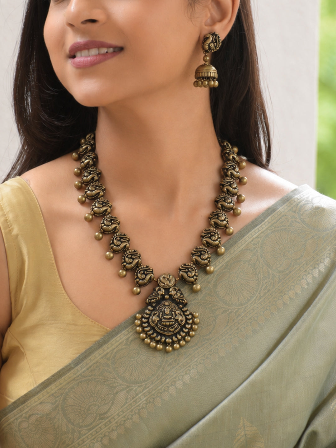 Swarna Rekha — Lakshmi Design Hand Painted Terracotta Jewellery Set