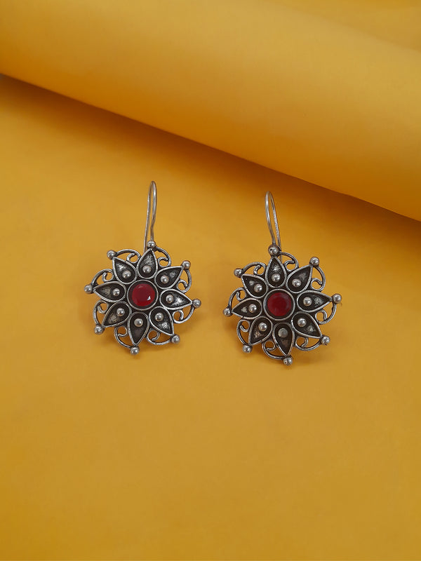 Flower Design German Silver Earring